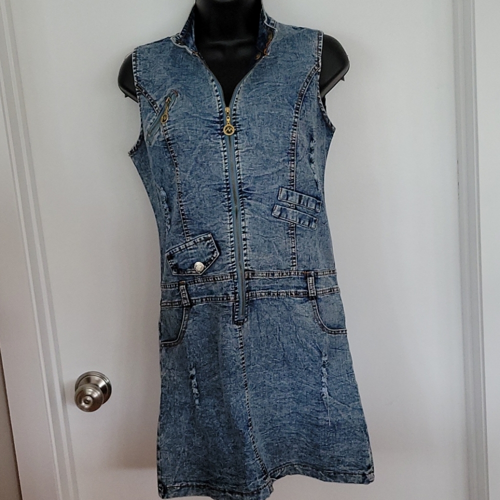 HENGSHENG EUNICE DENIM DRESS